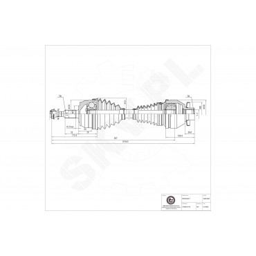 Cardan Arbre de Transmission Avant Gauche Pour VW Multivan V 7H0407271AC