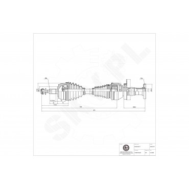 Cardan Arbre de Transmission Avant Droit Pour VW 7H0407272BD 7H0407272BL