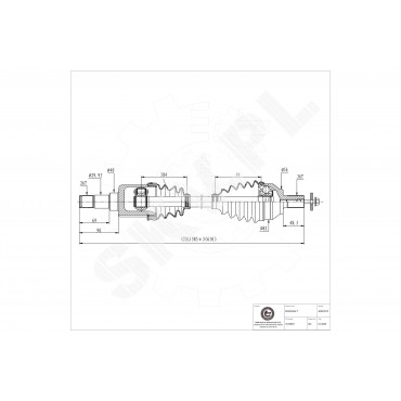 Cardan Arbre de Transmission Avant Gauche Pour Volvo C30 S40 II V50 36001448