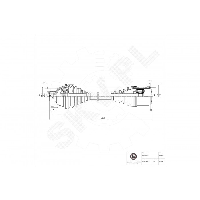 Cardan Arbre de Transmission Avant Pour Audi A4 A5 8K0407271AH 8K0407271AJ