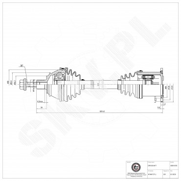 Cardan Arbre de Transmission Avant Gauche Pour Audi A6 4F0407271J 4F0407451X