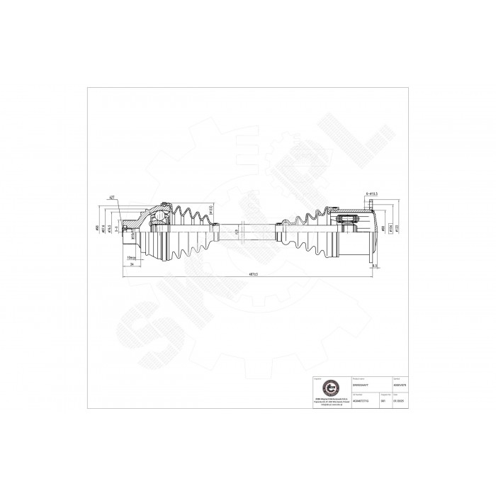 Cardan Arbre de Transmission Avant Pour Audi A6 A7 A8 Q5 4G0407271G
