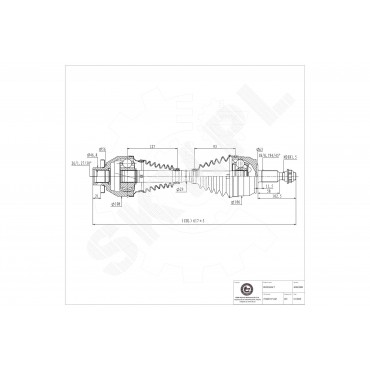 Cardan Arbre de Transmission Avant Gauche Pour VW Multivan V 7H0407271L