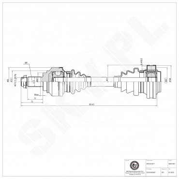 Cardan Arbre de Transmission Arrière Droit Pour BMW 6 E63 E64 33207604602
