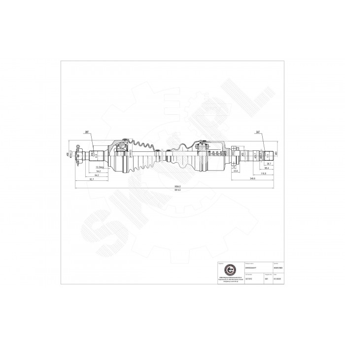 Cardan Arbre de Transmission Avant Droit Pour Peugeot Fiat Toyota Citroën C5