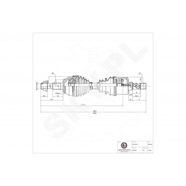 Cardan Arbre de Transmission Avant Gauche Pour Fiat Ducato 1366929080 46857067