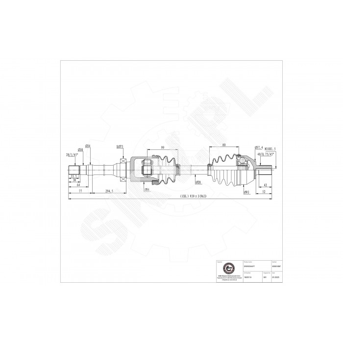 Cardan Arbre de Transmission Avant Droit Pour Ford Galaxy Mondeo IV 1752115