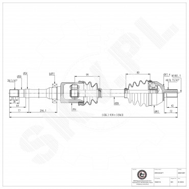 Cardan Arbre de Transmission Avant Droit Pour Ford Galaxy Mondeo IV 1752115