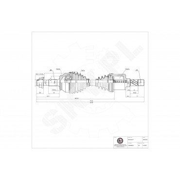 Cardan Arbre de Transmission Avant Gauche Pour Peugeot Fiat Citroën 1608509480