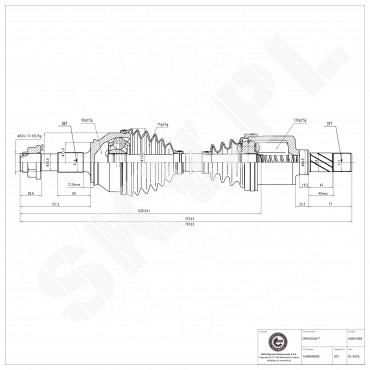 Cardan Arbre de Transmission Avant Gauche Pour Peugeot Fiat Citroën 1608509480