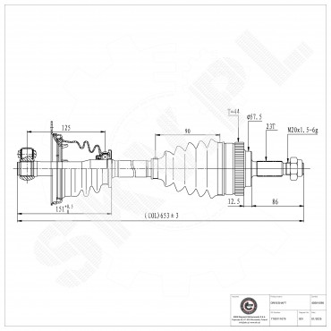 Cardan Arbre de Transmission Avant Gauche Pour Renault Megane I 7701352472