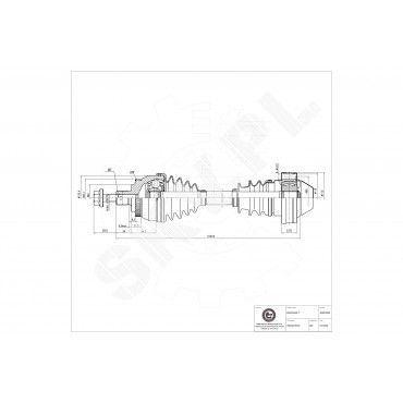 Cardan Arbre de Transmission Avant Pour VW Seat Ford 7M3407271G 1125046 1449540