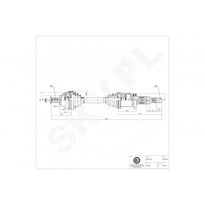 Cardan Arbre de Transmission Avant Droit Pour Ford Focus II Volvo C30 C70 II S40