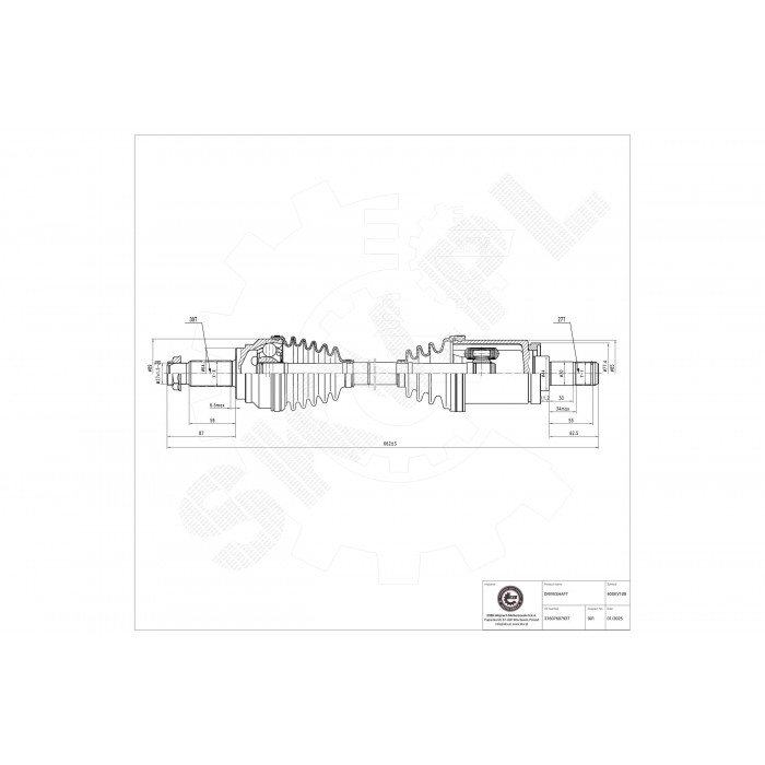 Cardan Arbre de Transmission Avant Gauche Pour BMW X5 E70 F15 F85 31607607937