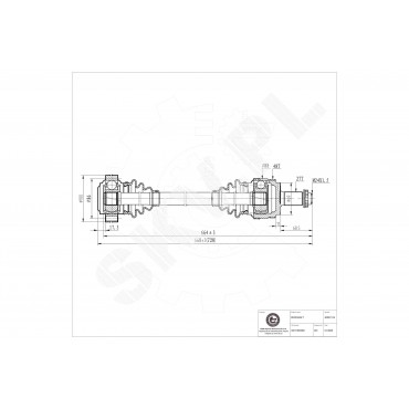 Cardan Arbre de Transmission Arrière Droit Pour BMW Série 1 E81 33217552562