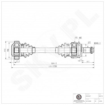 Cardan Arbre de Transmission Arrière Droit Pour BMW Série 1 E81 33217552562