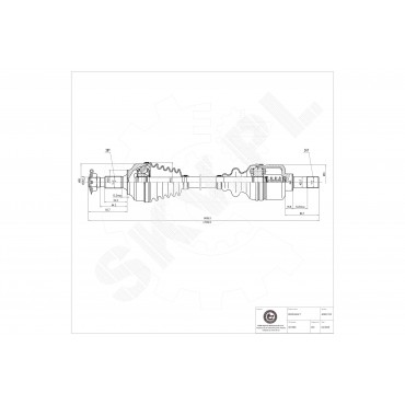 Cardan Arbre de Transmission Avant Gauche Pour Peugeot Fiat Toyota Citroën C5