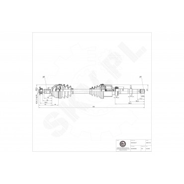 Cardan Arbre de Transmission Avant Droit Pour Peugeot Citroën DS 3273GC 3273GE