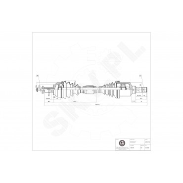 Cardan Arbre de Transmission Avant Gauche Pour Ford C-Max Focus II Volvo C30