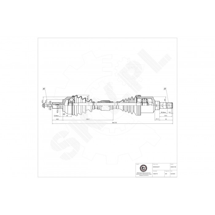 Cardan Arbre de Transmission Avant Gauche Pour Ford C-Max Focus II Volvo C30