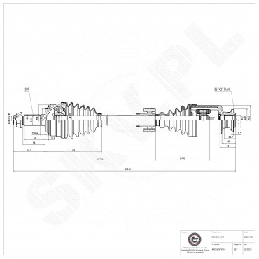 Cardan Arbre de Transmission Avant Droit Pour Honda CR-V III 44305SWY010