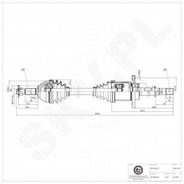 Cardan Arbre de Transmission Avant Droit Pour Renault Koleos Nissan Qashqai