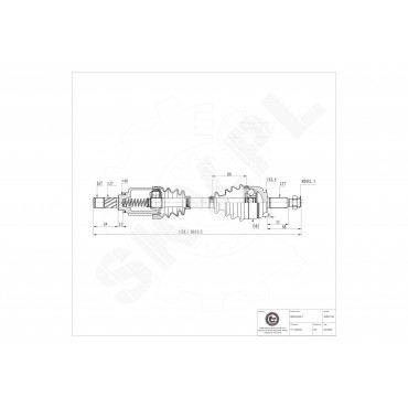 Cardan Arbre de Transmission Avant Gauche Pour Renault Megane CC 391013387R