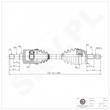 Cardan Arbre de Transmission Avant Gauche Pour Ford Kuga I 8V413B437AC