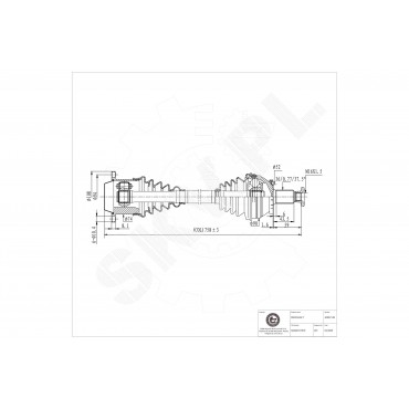Cardan Arbre de Transmission Avant Droit Pour VW Seat Skoda Fabia I 6Q0407452HX