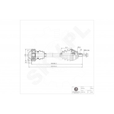 Cardan Arbre de Transmission Avant Droit Pour VW Audi A3 Seat Skoda 5Q0407272DR