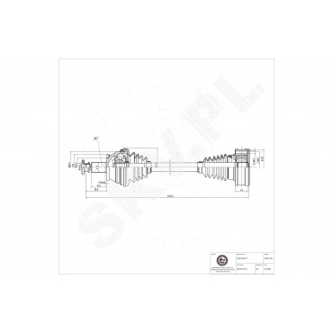 Cardan Arbre de Transmission Avant Gauche Pour VW Audi Seat Skoda 6R0407761A