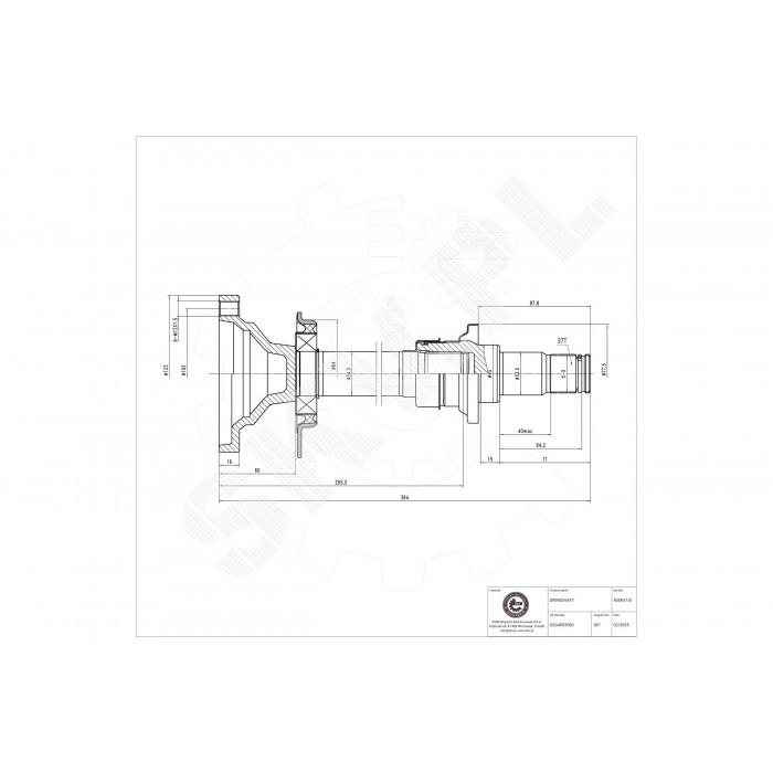 Cardan Arbre de Transmission Avant Droit Pour VW Transporter IV 02G409356C