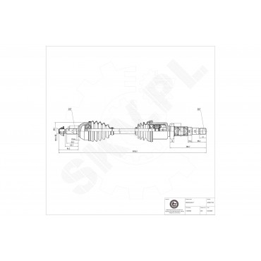 Cardan Arbre de Transmission Avant Droit Pour Ford Tourneo Transit 1477380