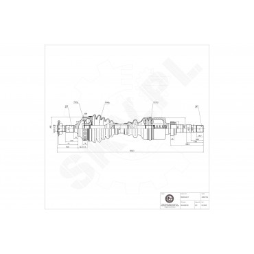 Cardan Arbre de Transmission Avant Droit Pour Peugeot Partner Citroën Berlingo