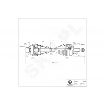 Cardan Arbre de Transmission Avant Droit Pour VW Multivan V 7H0 407 272 CJ