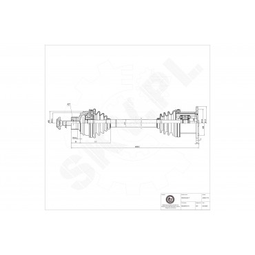 Cardan Arbre de Transmission Avant Pour Audi A4 A5 8K0407271C 8K0407271P