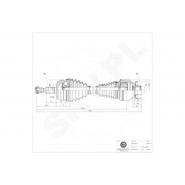 Cardan Arbre de Transmission Avant Gauche Pour VW Multivan V VI 7E0407271AC