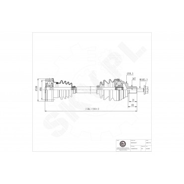 Cardan Arbre de Transmission Avant Gauche Pour VW Audi Seat Skoda 1K0407451LX