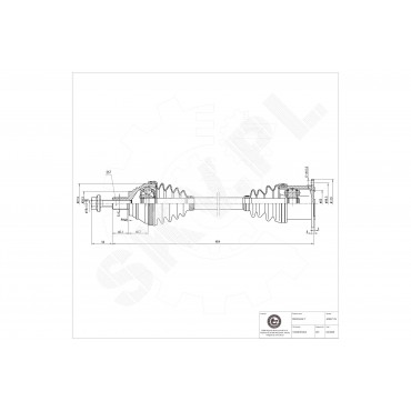 Cardan Arbre de Transmission Avant Gauche Pour VW Audi Seat Skoda 1K0407271FB