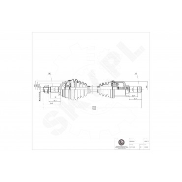 Cardan Arbre de Transmission Avant Gauche Pour Peugeot Opel Citroën C4 Vauxhall