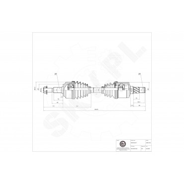 Cardan Arbre de Transmission Avant Gauche Pour Jeep Commander 52104701AA