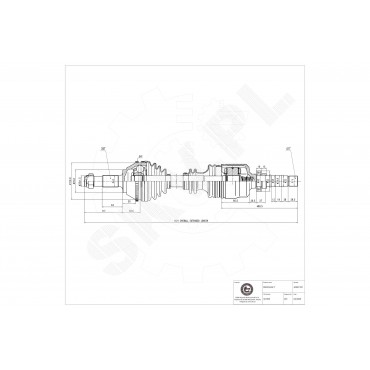 Cardan Arbre de Transmission Avant Droit Pour Peugeot Fiat Citroën 1478552080