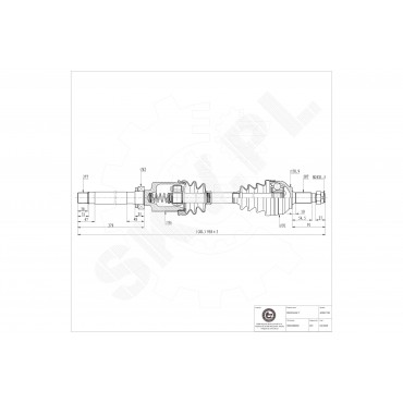 Cardan Arbre de Transmission Avant Droit Pour Peugeot 407 Citroën C5 C6