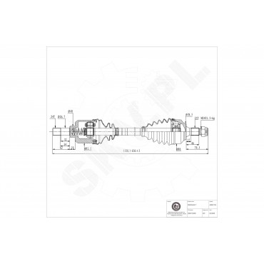 Cardan Arbre de Transmission Avant Gauche Pour Peugeot Citroën DS 3272LG 3272ZK