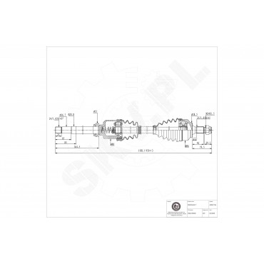 Cardan Arbre de Transmission Avant Droit Pour Peugeot 208 Citroën DS 1606498680