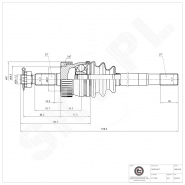 Cardan Arbre de Transmission Avant Gauche Pour Jeep Cherokee Grand I 4713189