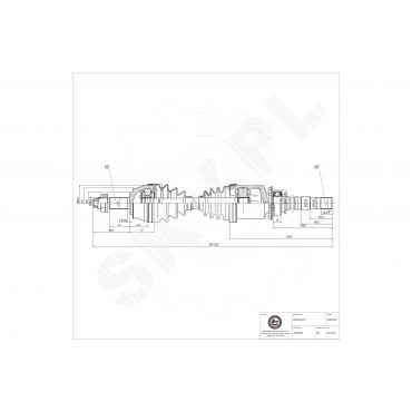 Cardan Arbre de Transmission Avant Droit Pour Fiat Alfa Romeo Lancia 46308367