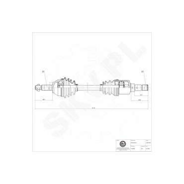 Cardan Arbre de Transmission Avant Gauche Pour Ford Focus Turnier 3652047
