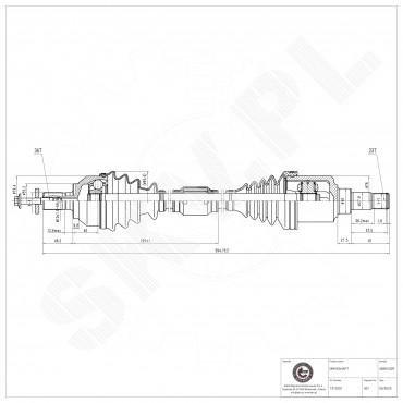 Cardan Arbre de Transmission Avant Gauche Pour Ford C-Max Focus II Volvo S40 II