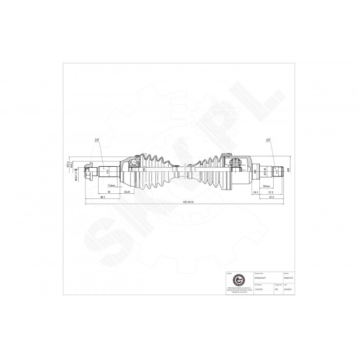 Cardan Arbre de Transmission Avant Gauche Pour Ford B-Max Fiesta V VI Fusion 2